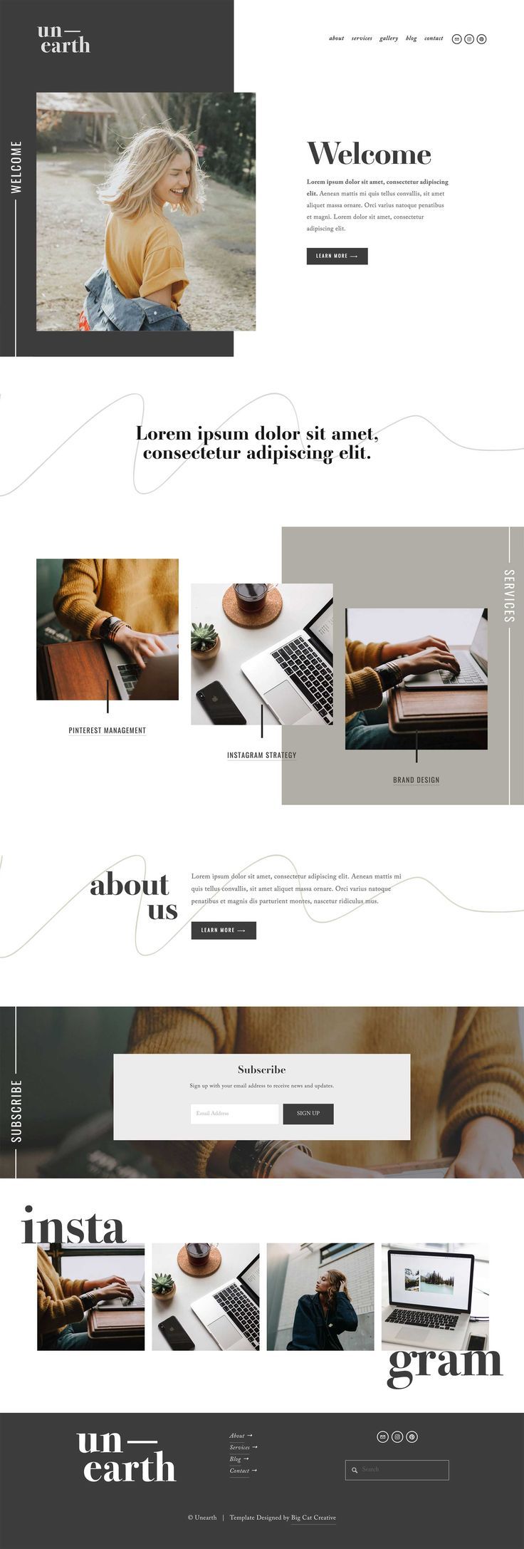 Unearth Squarespace Template Kit