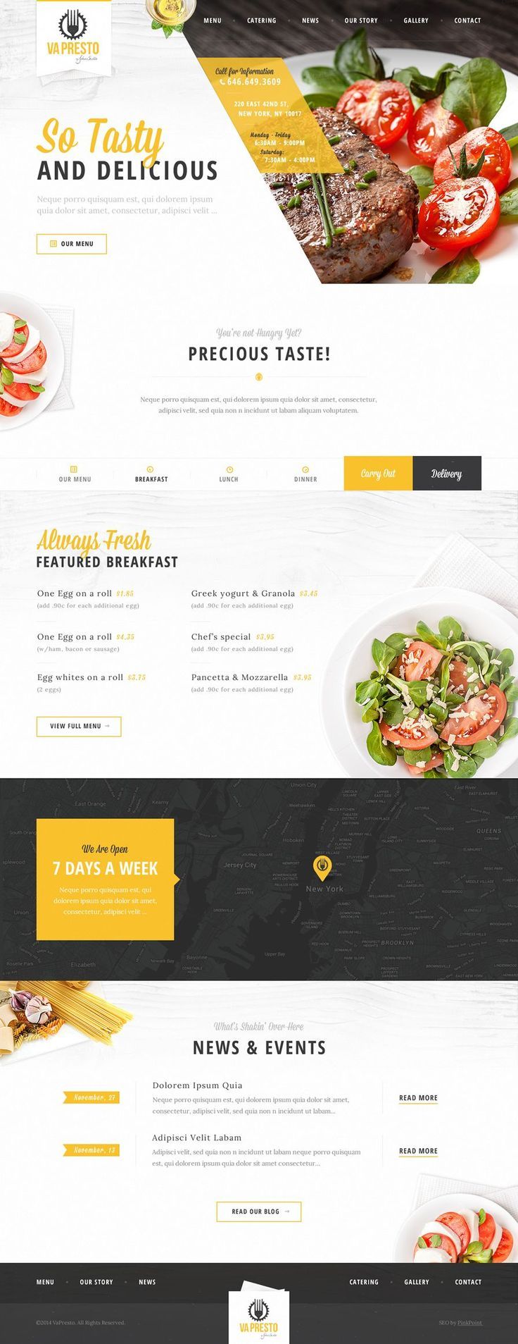 restaurant website idea. #webdesign #inspiration