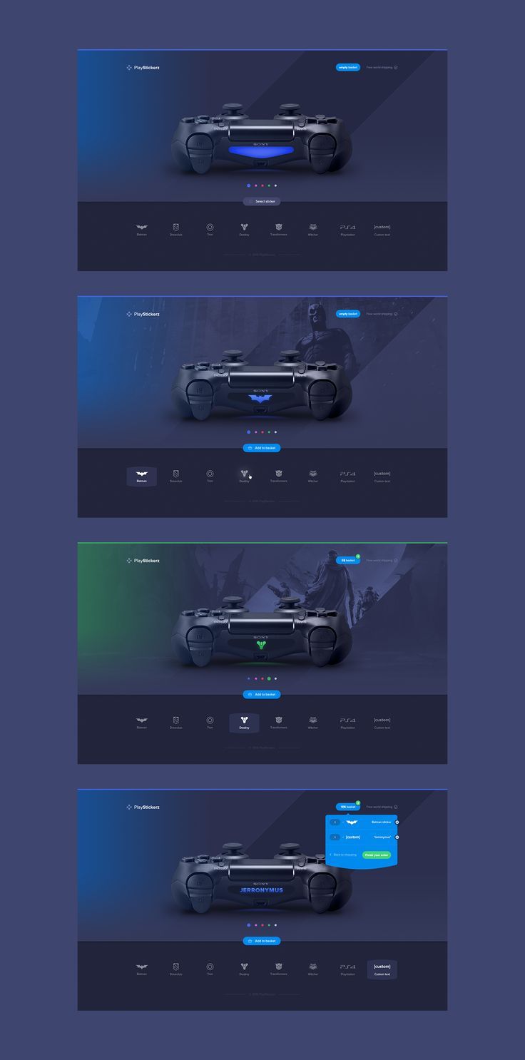 Web, product, page, concept, console, joystick, sony, playstation, controller, d...